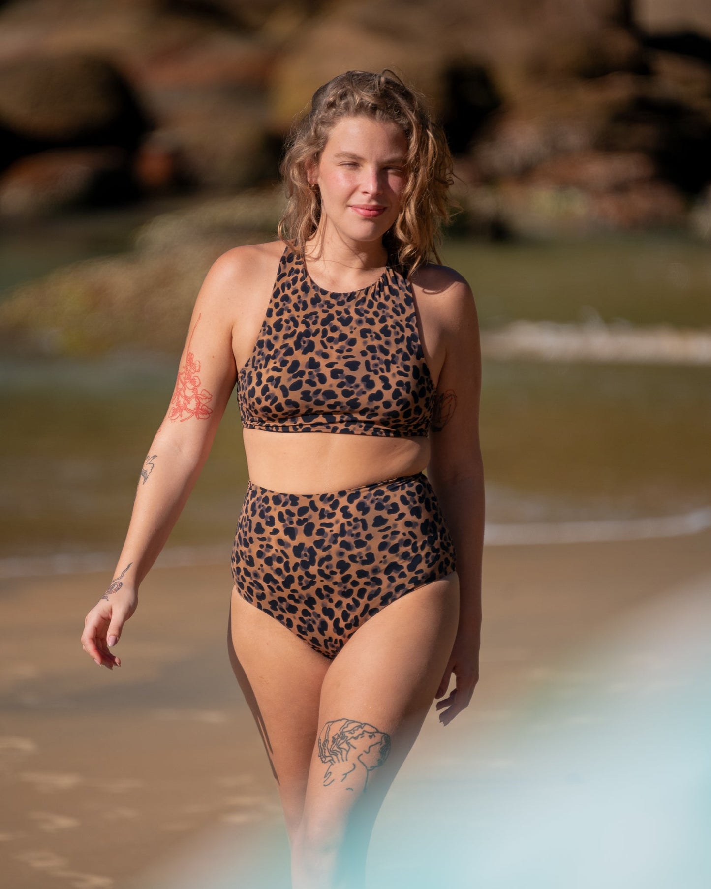 Teresa Leopard Print Bikini Top