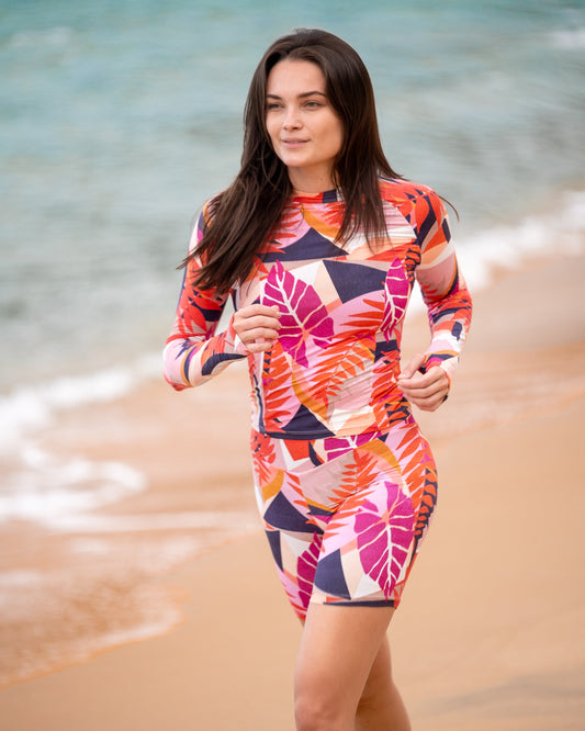 Camiseta de manga comprida com proteção UV permanente