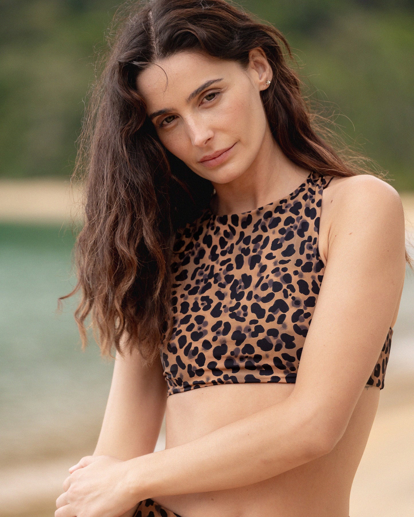 Teresa Leopard Print Bikini Top