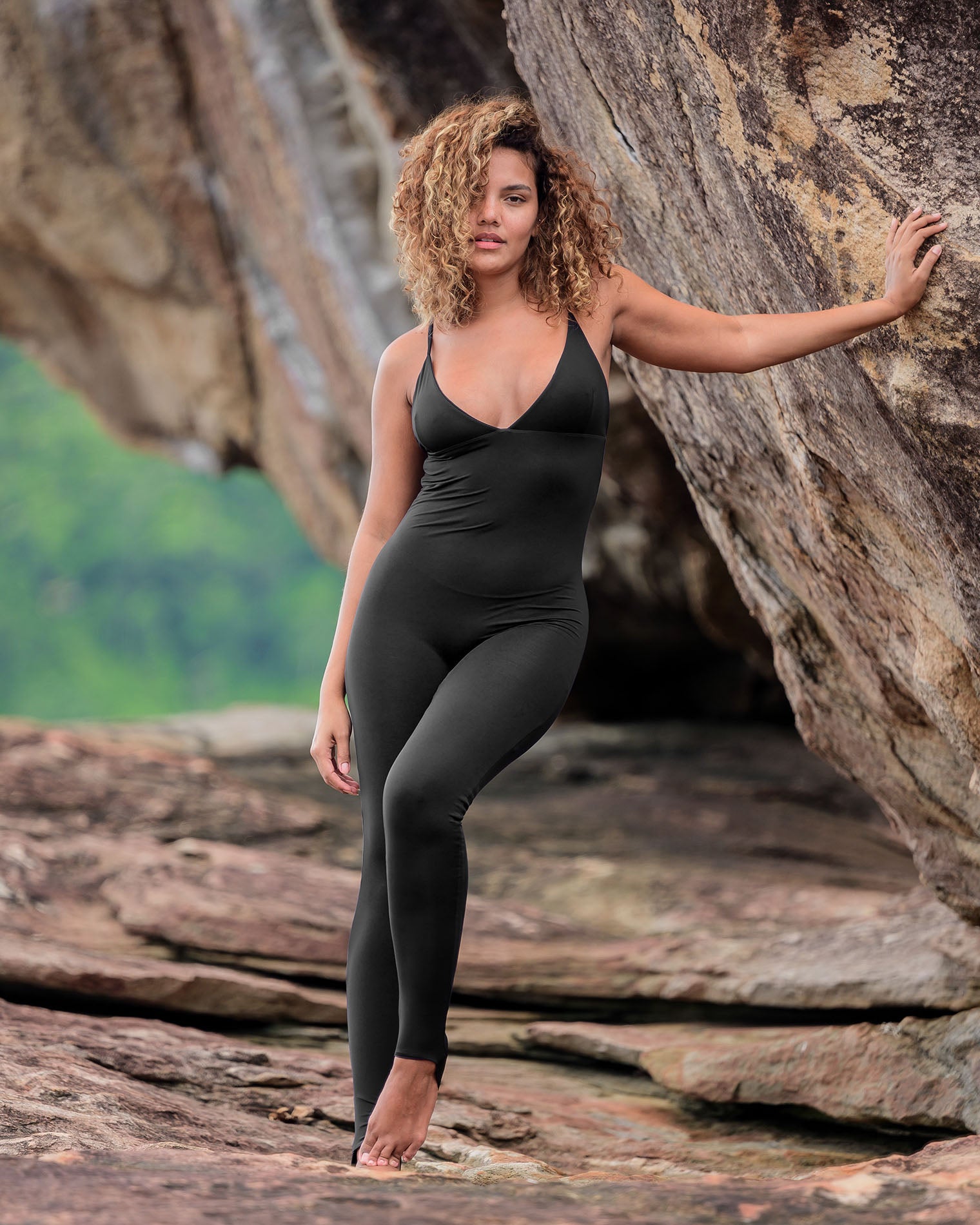 Macacão esportivo com calça para yoga, ginástica, esportes aquáticos, academia, com proteção UV