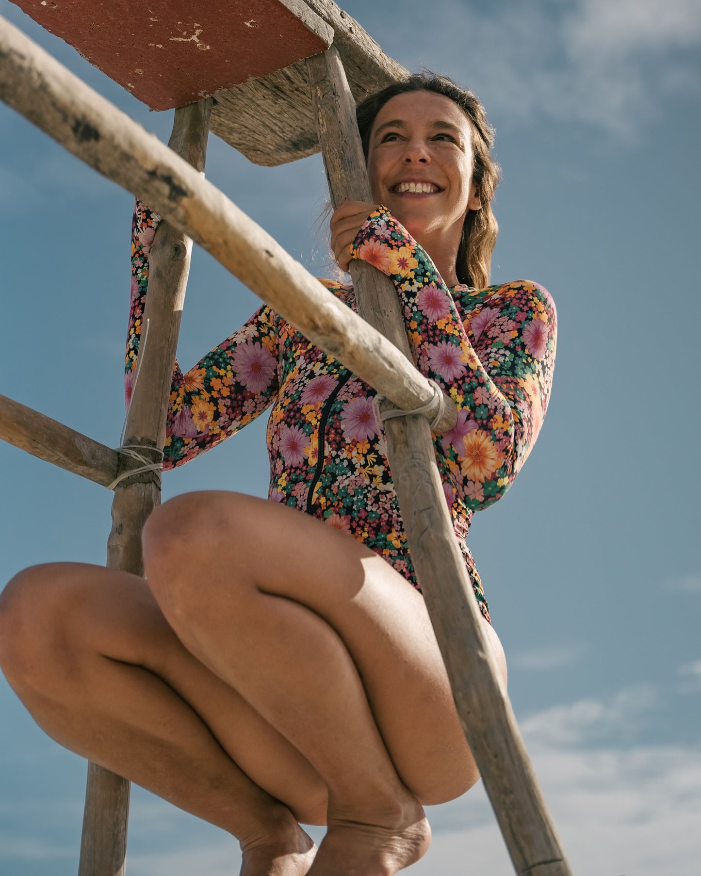 Maiô manga longa com proteção UV