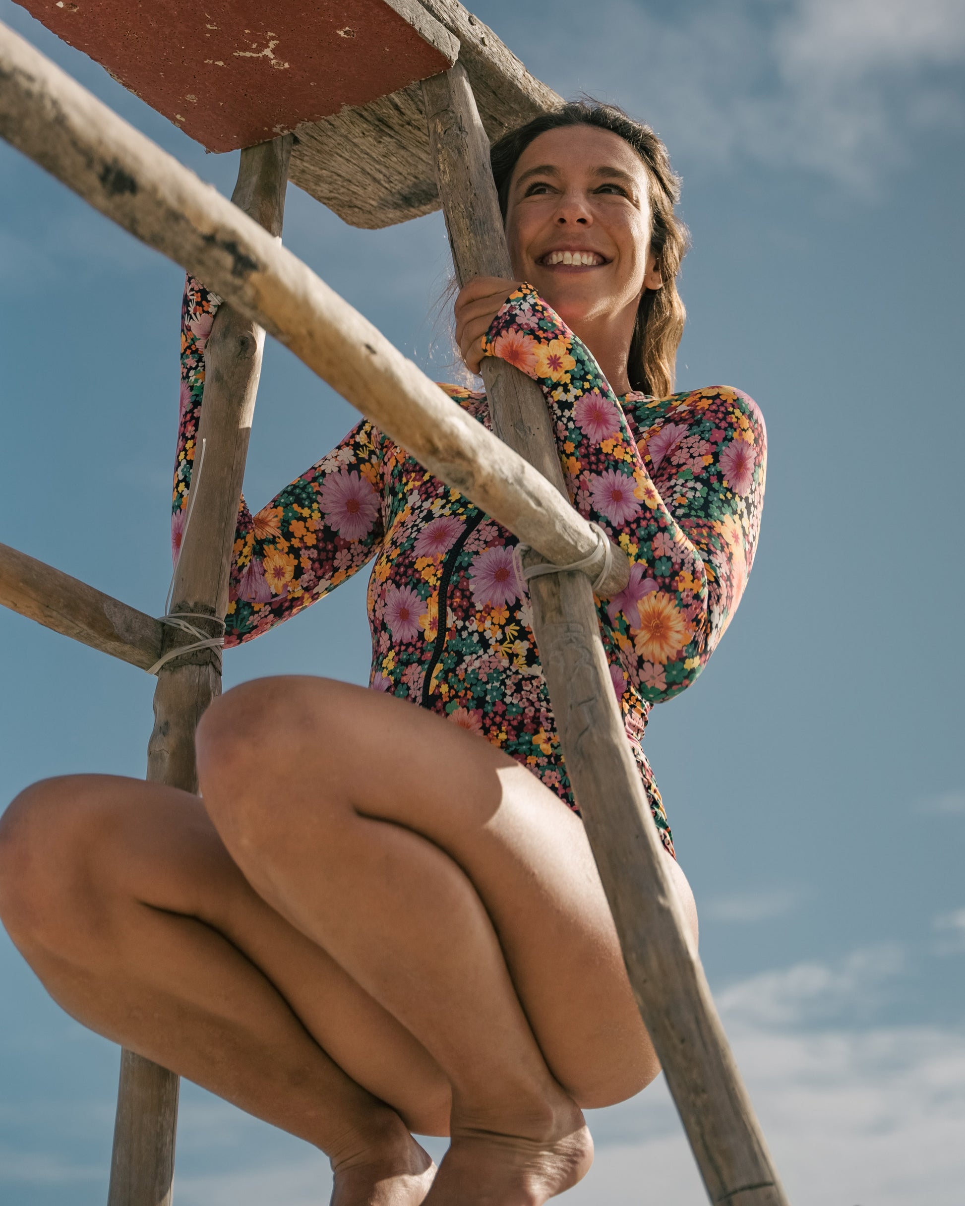 Maiô manga longa com proteção UV