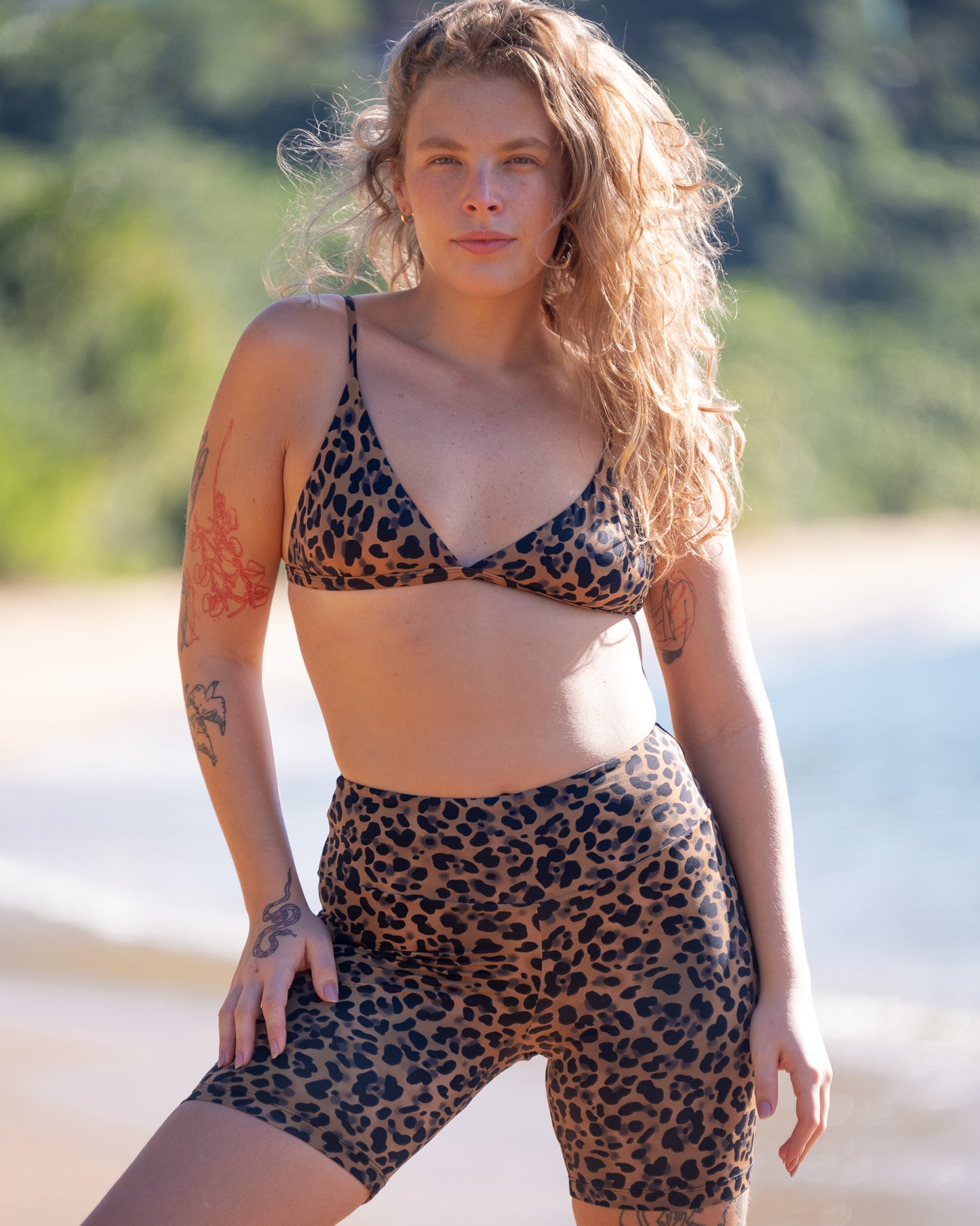 Mara Leopard Print Bikini Top