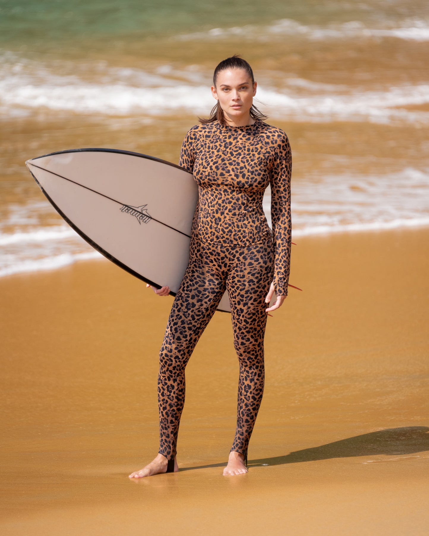 Women's Long Sleeve T-Shirt UV Leopard Print