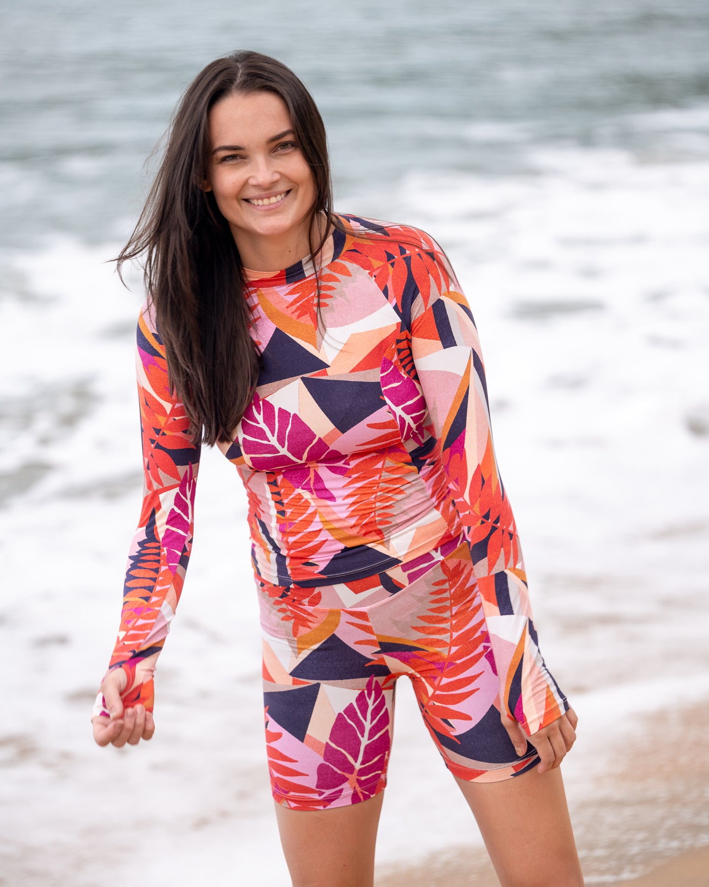 Camiseta de manga comprida com proteção UV permanente