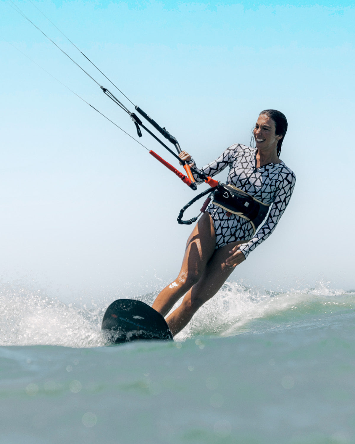 Lily Geometric Long Sleeve Swimsuit