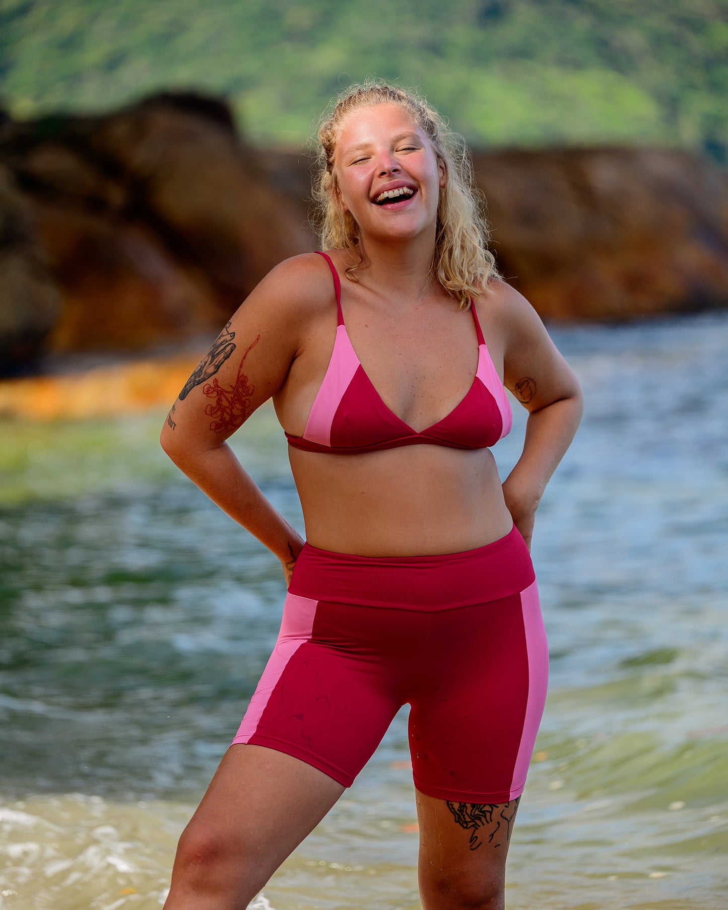 Mara Bicolor Pitaya Bikini Top